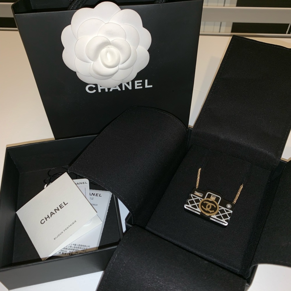 Authentic CHANEL Camera Charm Necklace (New)